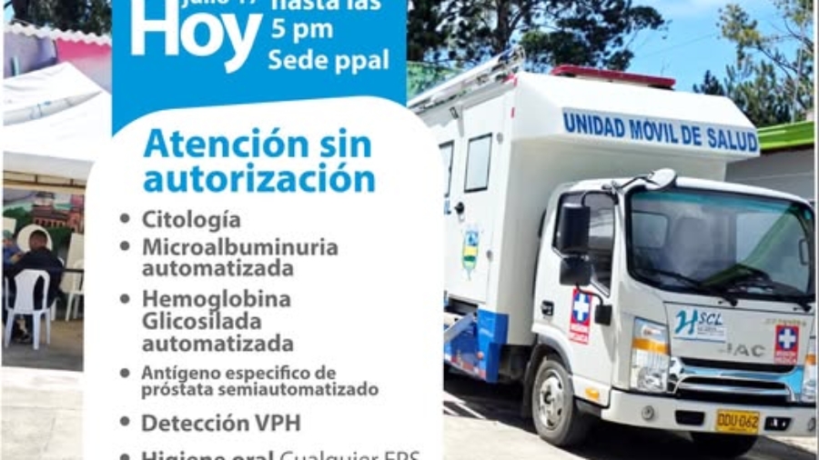Unidad movil en la sede ppal