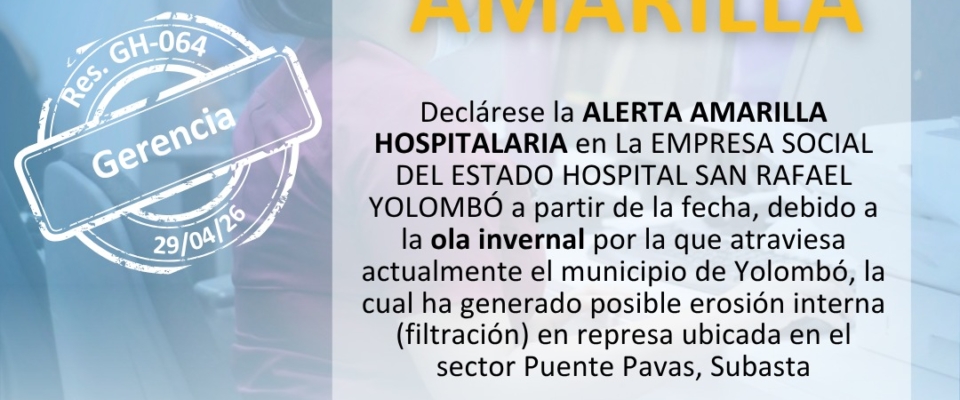 Alerta amarrilla 2026