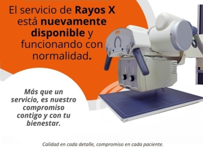 Rayos X en funcionamiento abril 2026